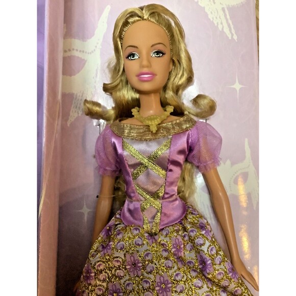 Barbie Doll in Purple/Gold Ball Gown+Accessories~Bendable Legs~New Open Box~2007 - Picture 4 of 10